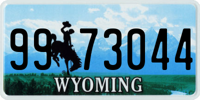 WY license plate 9973044