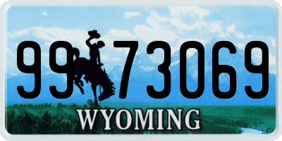 WY license plate 9973069