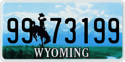 WY license plate 9973199
