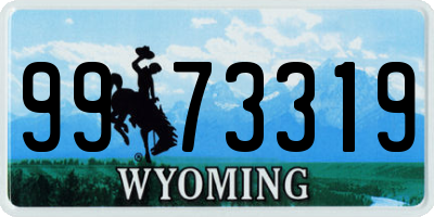 WY license plate 9973319