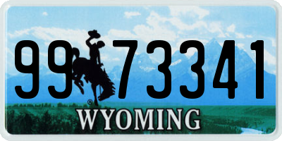 WY license plate 9973341