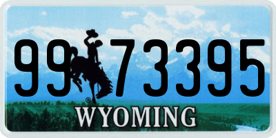 WY license plate 9973395