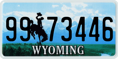 WY license plate 9973446