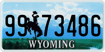 WY license plate 9973486