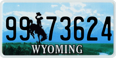 WY license plate 9973624