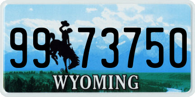 WY license plate 9973750