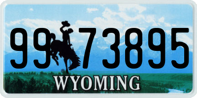 WY license plate 9973895