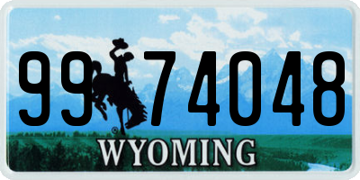 WY license plate 9974048