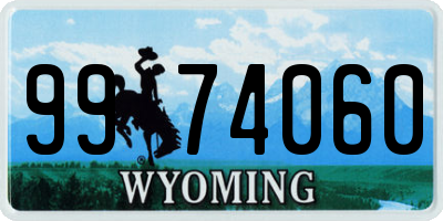 WY license plate 9974060