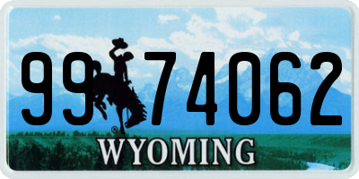 WY license plate 9974062