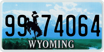 WY license plate 9974064