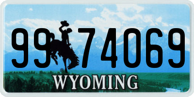 WY license plate 9974069