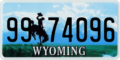 WY license plate 9974096
