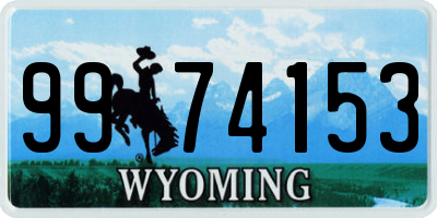 WY license plate 9974153