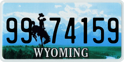 WY license plate 9974159