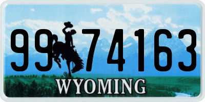 WY license plate 9974163