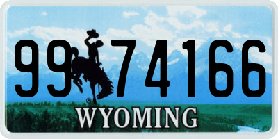 WY license plate 9974166