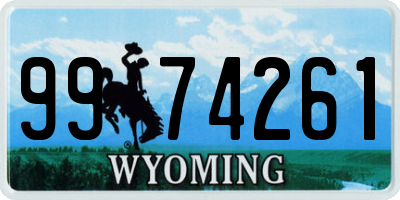 WY license plate 9974261