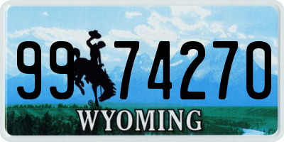 WY license plate 9974270