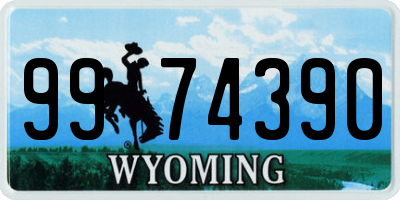 WY license plate 9974390