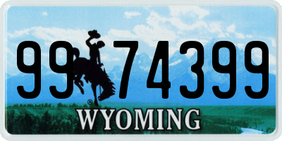 WY license plate 9974399