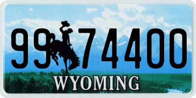 WY license plate 9974400