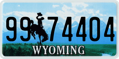 WY license plate 9974404