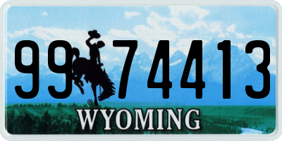 WY license plate 9974413
