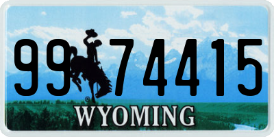 WY license plate 9974415
