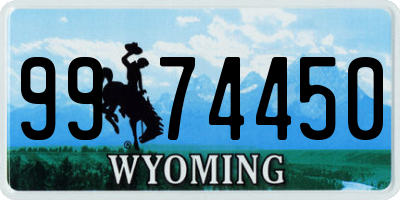 WY license plate 9974450