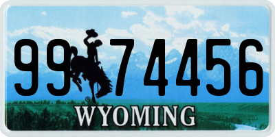 WY license plate 9974456