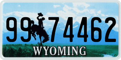 WY license plate 9974462