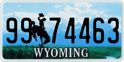 WY license plate 9974463