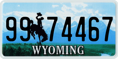 WY license plate 9974467