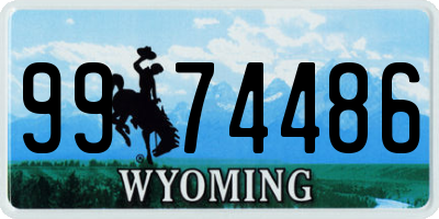 WY license plate 9974486