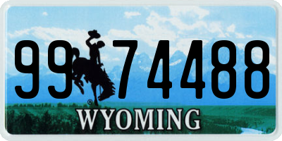 WY license plate 9974488