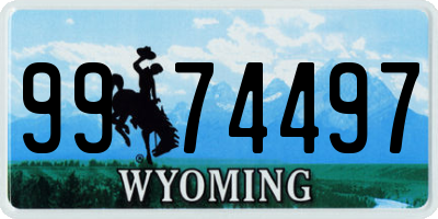 WY license plate 9974497