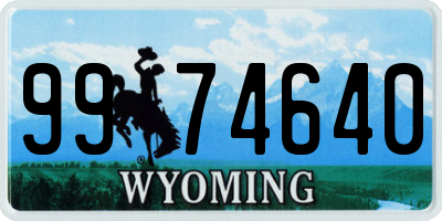 WY license plate 9974640