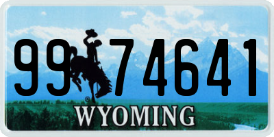 WY license plate 9974641
