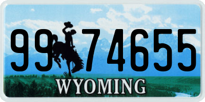 WY license plate 9974655