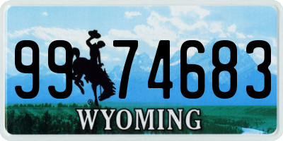 WY license plate 9974683