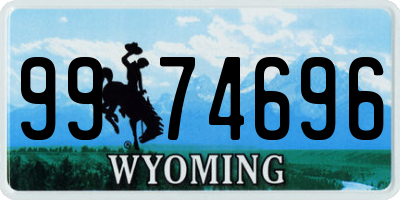 WY license plate 9974696