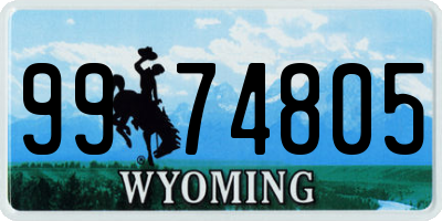 WY license plate 9974805