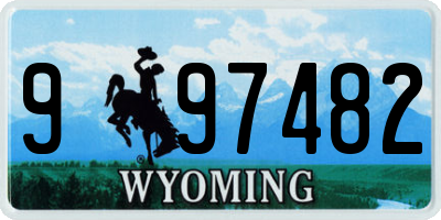 WY license plate 997482