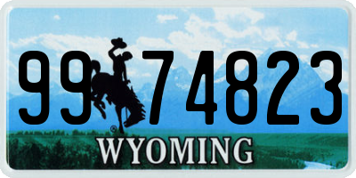WY license plate 9974823