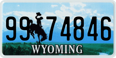 WY license plate 9974846