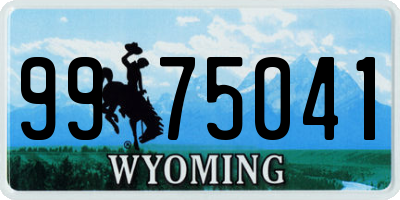 WY license plate 9975041