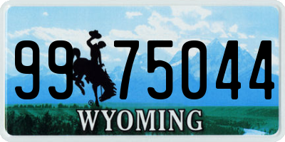 WY license plate 9975044