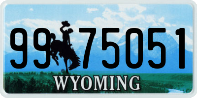 WY license plate 9975051