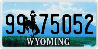 WY license plate 9975052